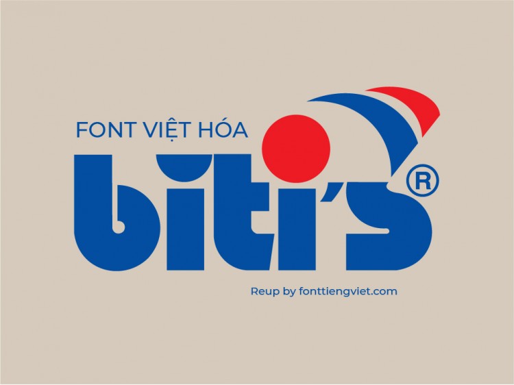 Font việt hóa UVN Bai Sau Nang dùng trong logo Bitis