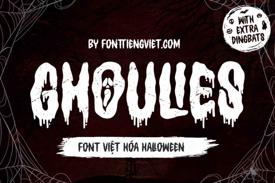 Font việt hóa 1FTV VIP Ghoulies kiểu Halloween