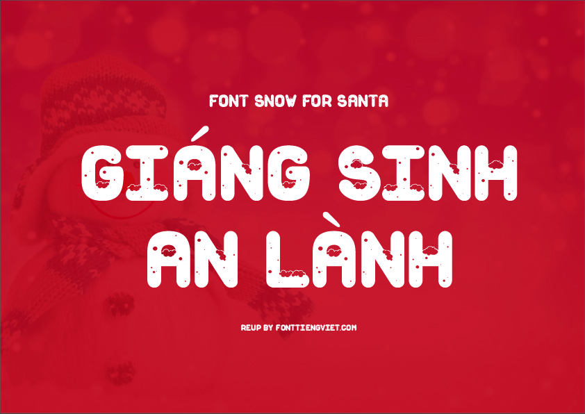 Font việt hóa MTD Snow For Santa – Giáng sinh