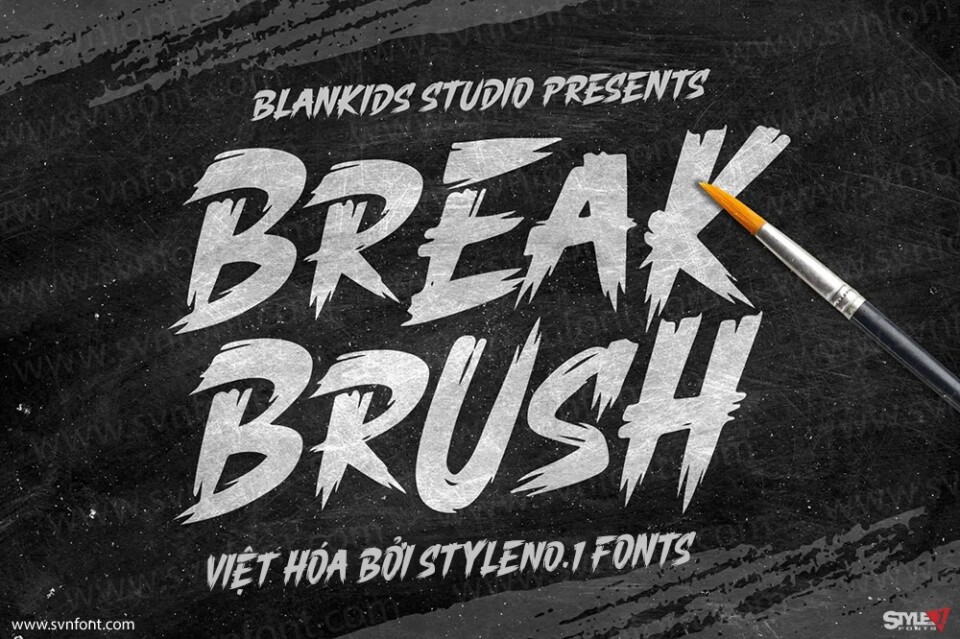 Font việt hóa SVN Break Brush