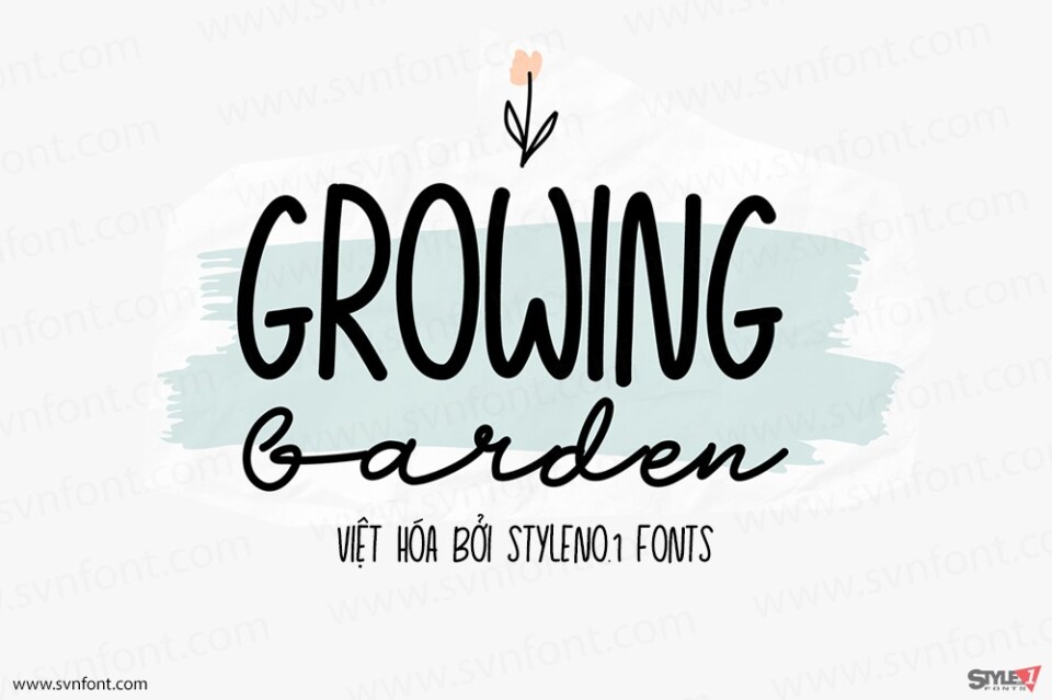 Font Việt hóa SVN Growing Garden (2 fonts) + Dingbats