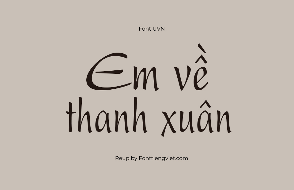 Font Việt Hóa UVN Bay Buom Hep