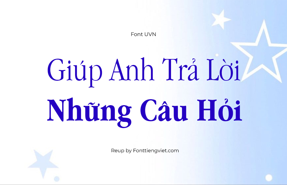 Font Việt Hóa SFU Garamond