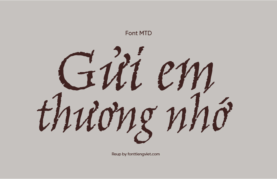 Font Việt hóa MTD Amarone
