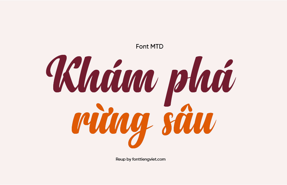 Font Việt hóa MTD Anydore