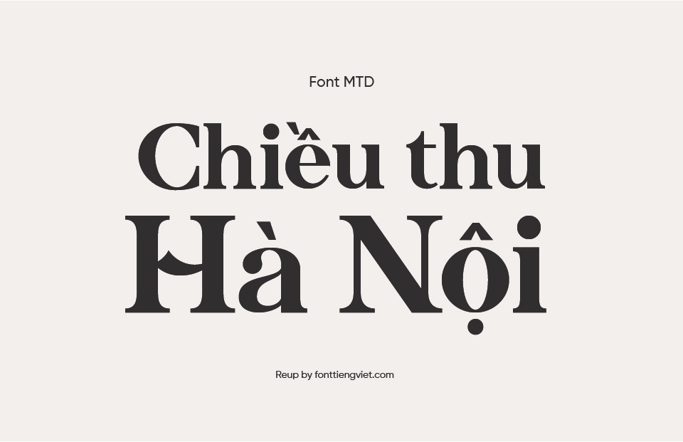 Font Việt hóa MTD Chalmers