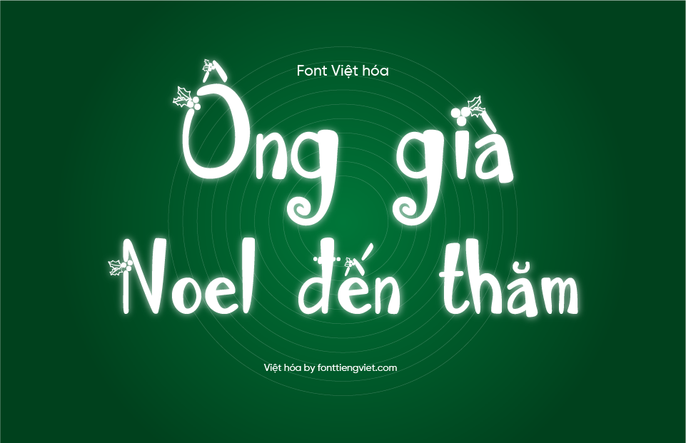 Font Việt hóa 1FTV Austie Bost Happy Holly – Giáng sinh