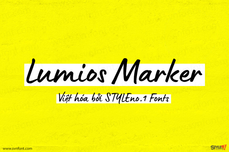 Font Việt hóa SVN Lumios Marker
