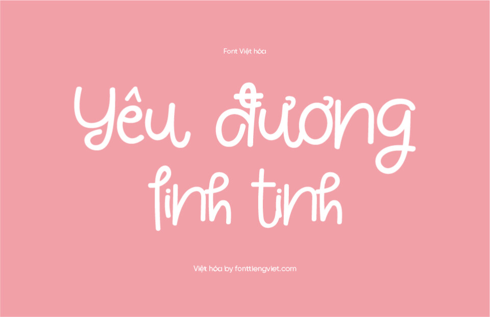 Font Việt hóa 1FTV White Pinky – Font cho Valentine