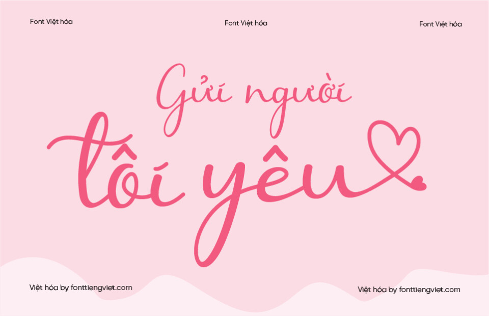 Font Việt hóa 1FTV VIP Selly Calligraphy – Font cho valentine