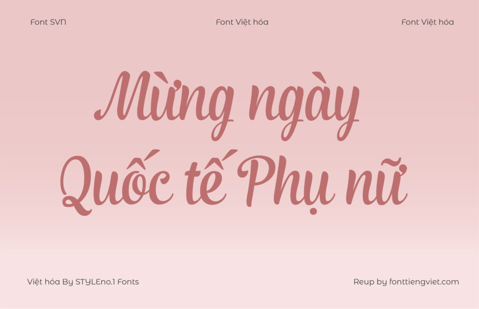 Font Việt hóa SVN Monday