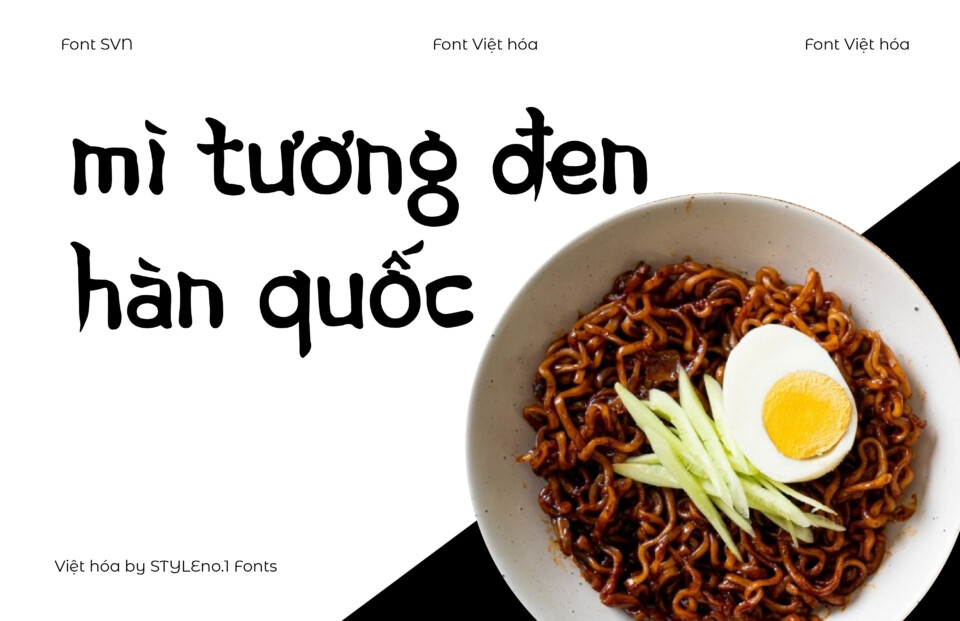 Font Việt hóa SVN Korean Calligraphy