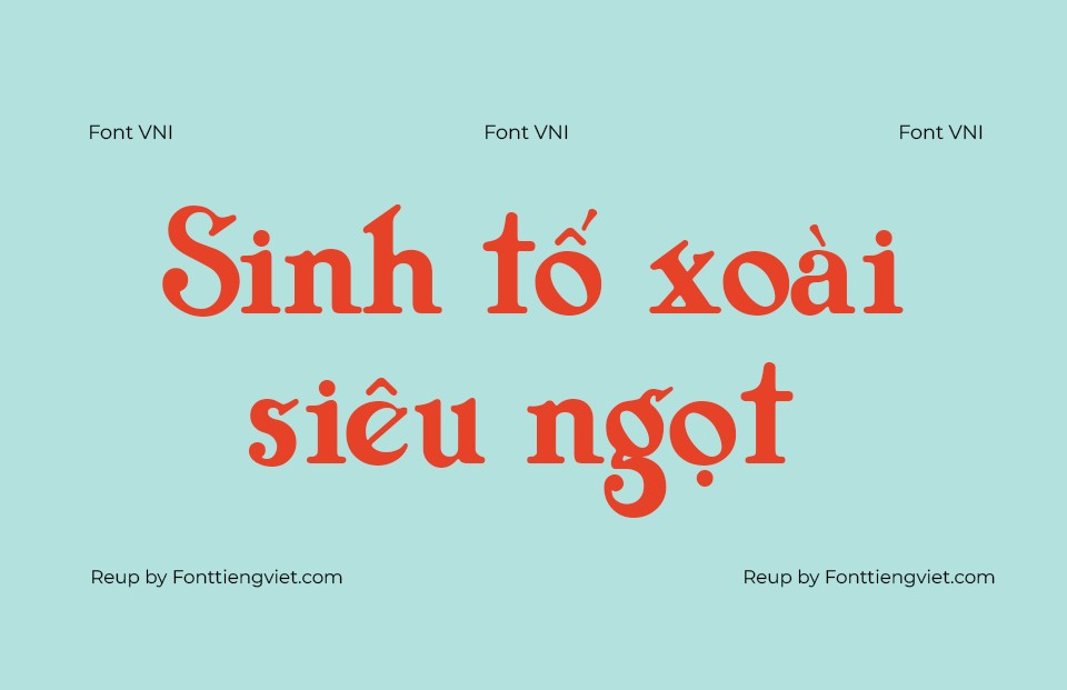 Font Việt hoá VNI Duff