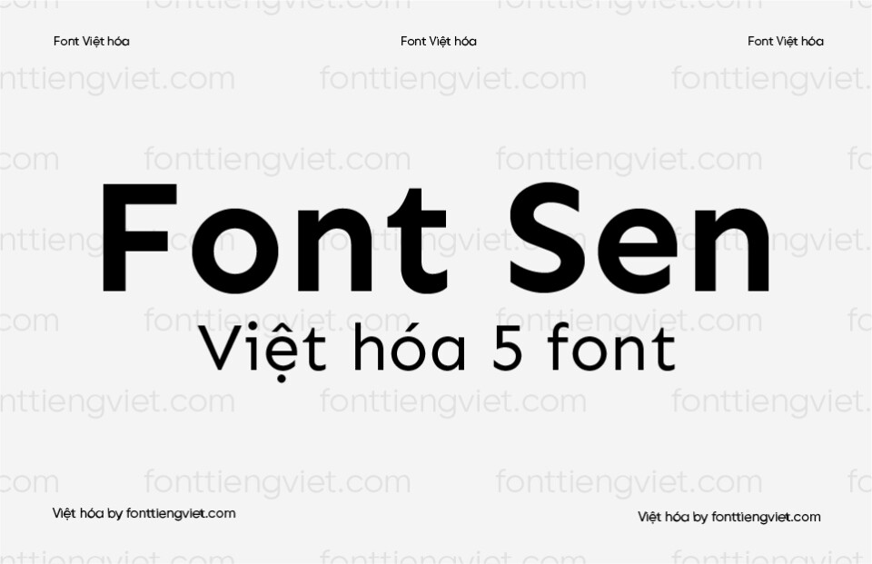 Bộ 5 Font Việt hóa 1FTV Sen