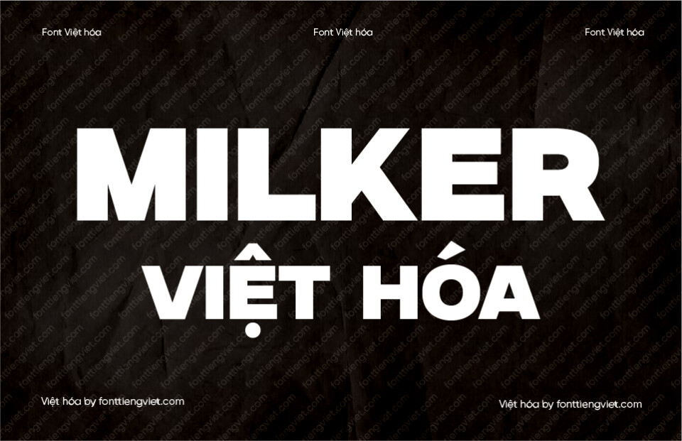 Font Việt hóa 1FTV Milker – Font nét đậm chữ hoa