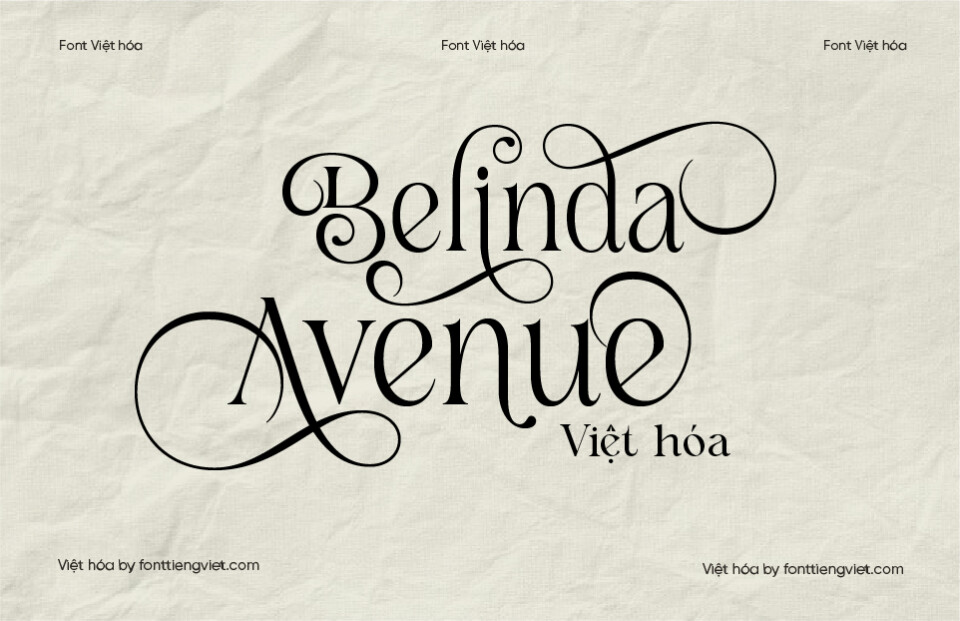 Font Việt hóa 1FTV VIP Belinda Avenue