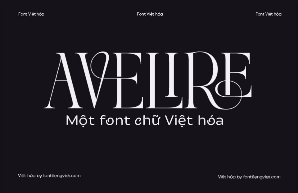 Font Việt hóa 1FTV VIP Avelire