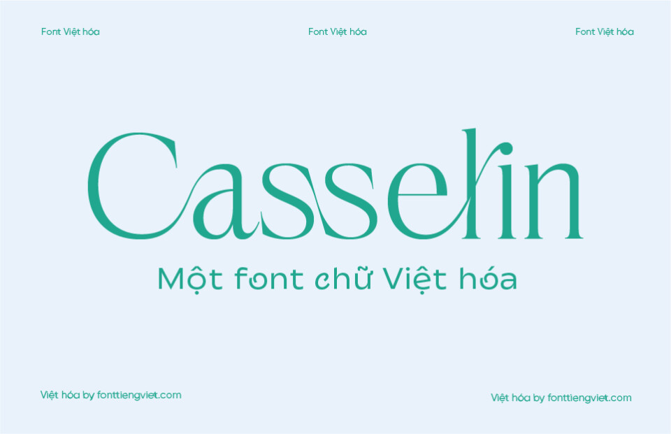 Font Việt hóa 1FTV VIP Casselin
