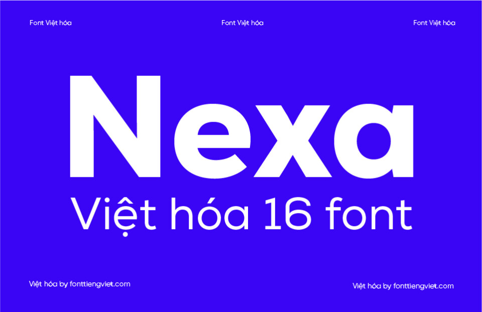 Bộ 16 font Việt hóa 1FTV VIP Nexa