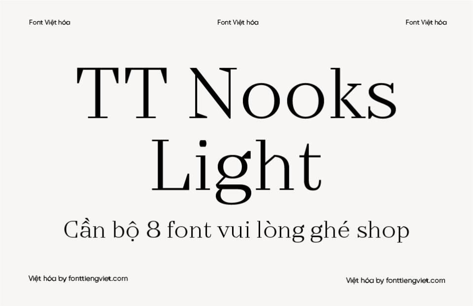 Font Việt hóa 1FTV VIP TT Nooks Light
