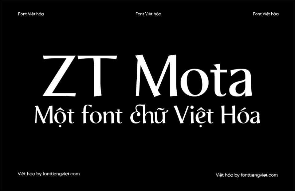 Font Việt hóa 1FTV ZT Mota Regular