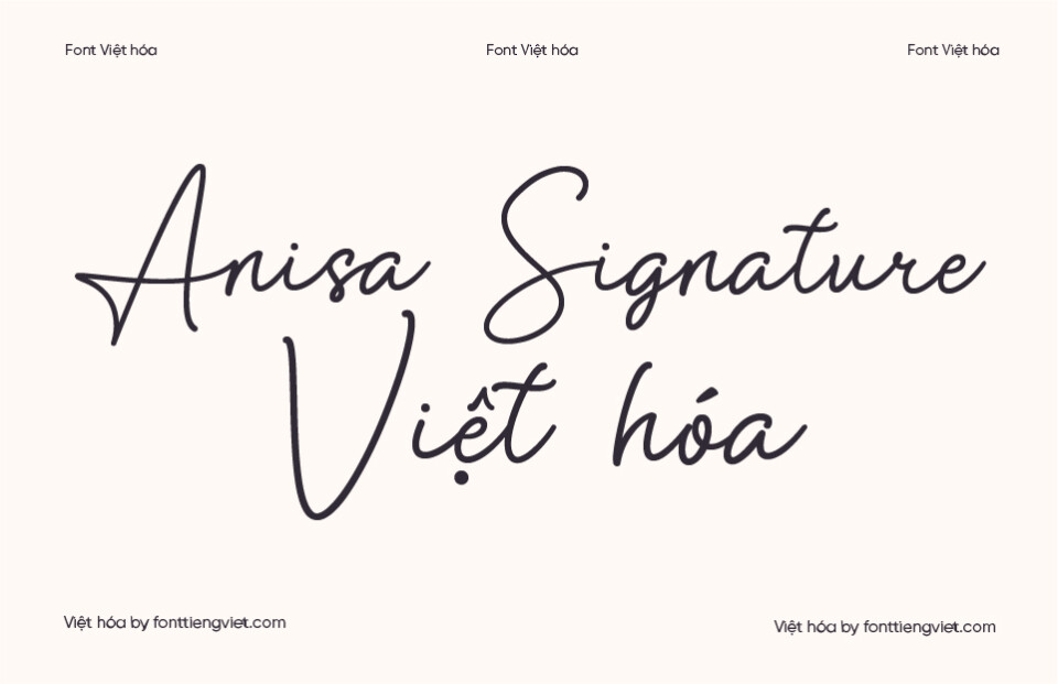Font Việt hóa 1FTV VIP Anisa Signature