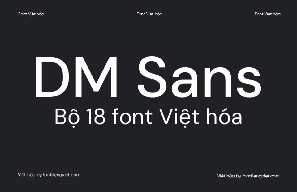 Bộ 18 Font Việt hóa 1FTV VIP DM Sans