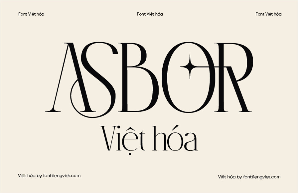 Font Việt hóa 1FTV VIP Asbor Fashion