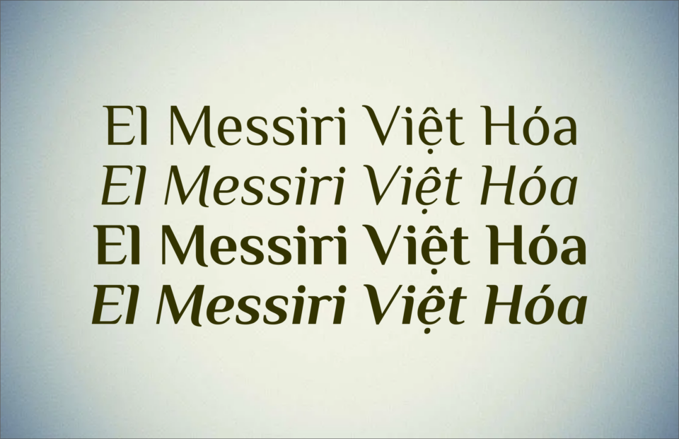 Font El Messiri Việt Hóa