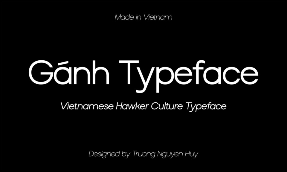 Font Gánh Typeface (4 otf files)