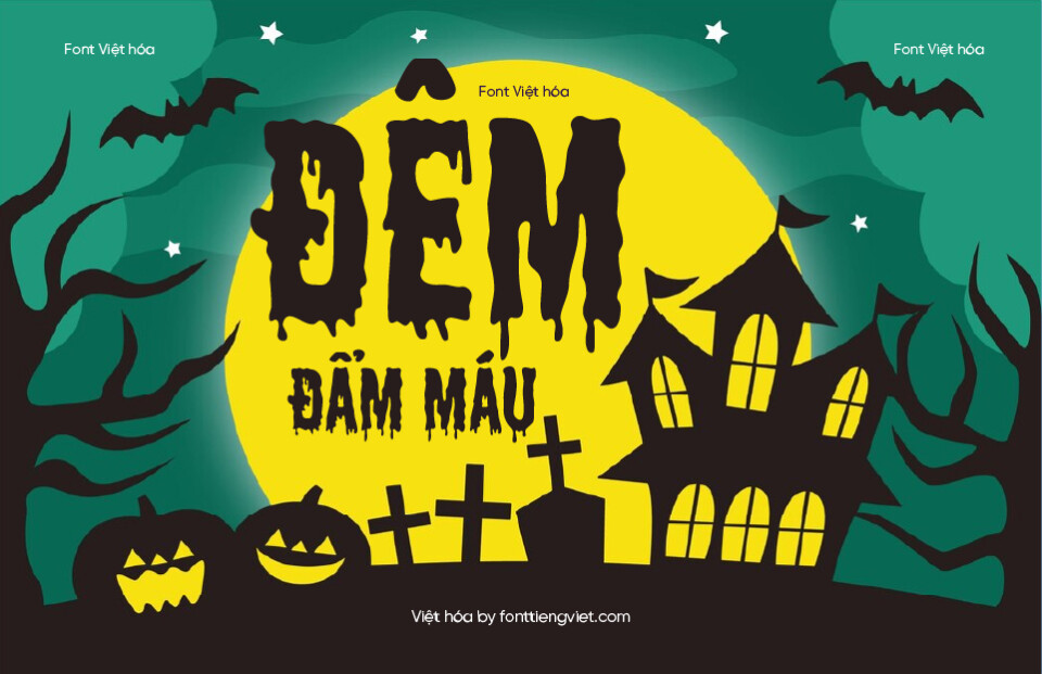 Font Việt hóa 1FTV VIP Shlop – Font Halloween