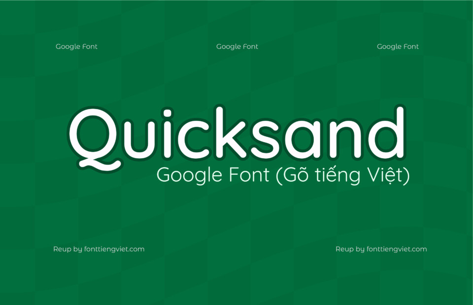 Font Quicksand ( Gõ tiếng Việt )