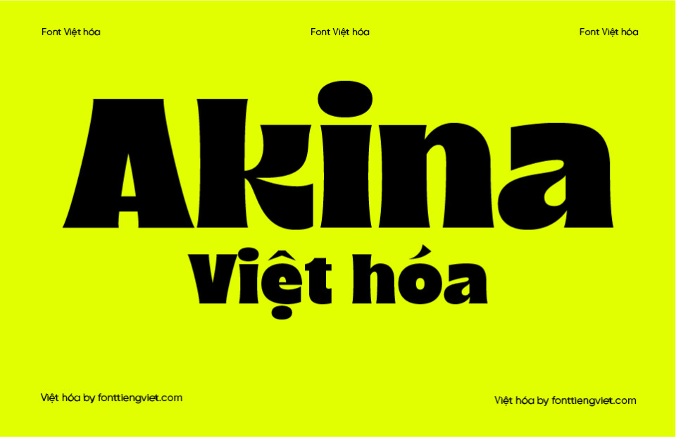 Font Việt hóa 1FTV Akina