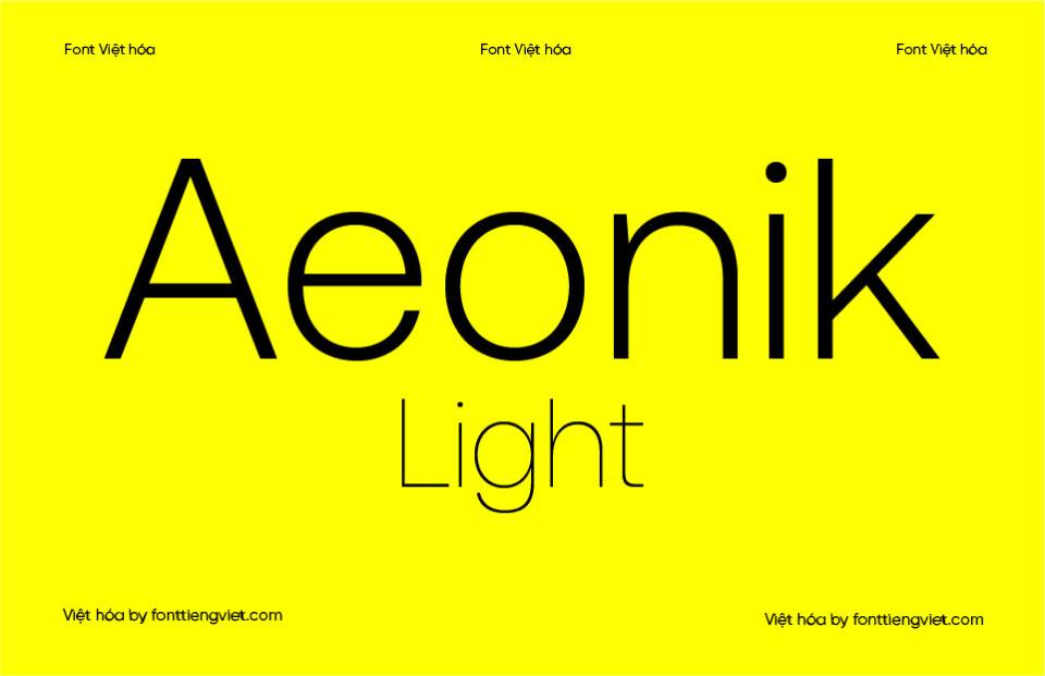 Font Việt hóa 1FTV VIP Aeonik light