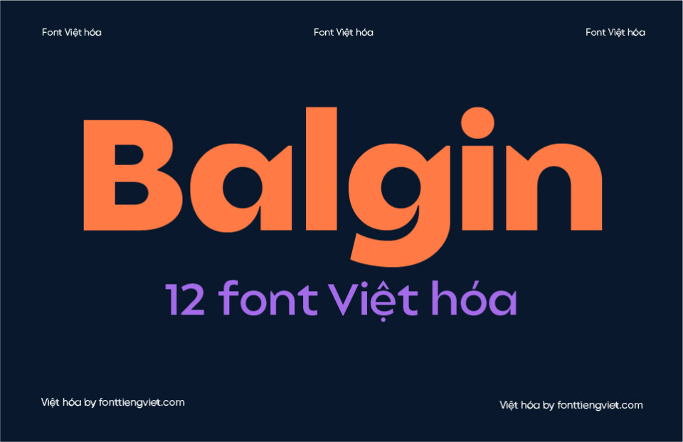 12 Font Việt hóa 1FTV VIP Balgin