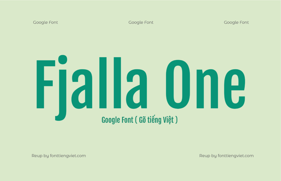 Font Việt hóa Fjalla One ( Font tiếng Việt )