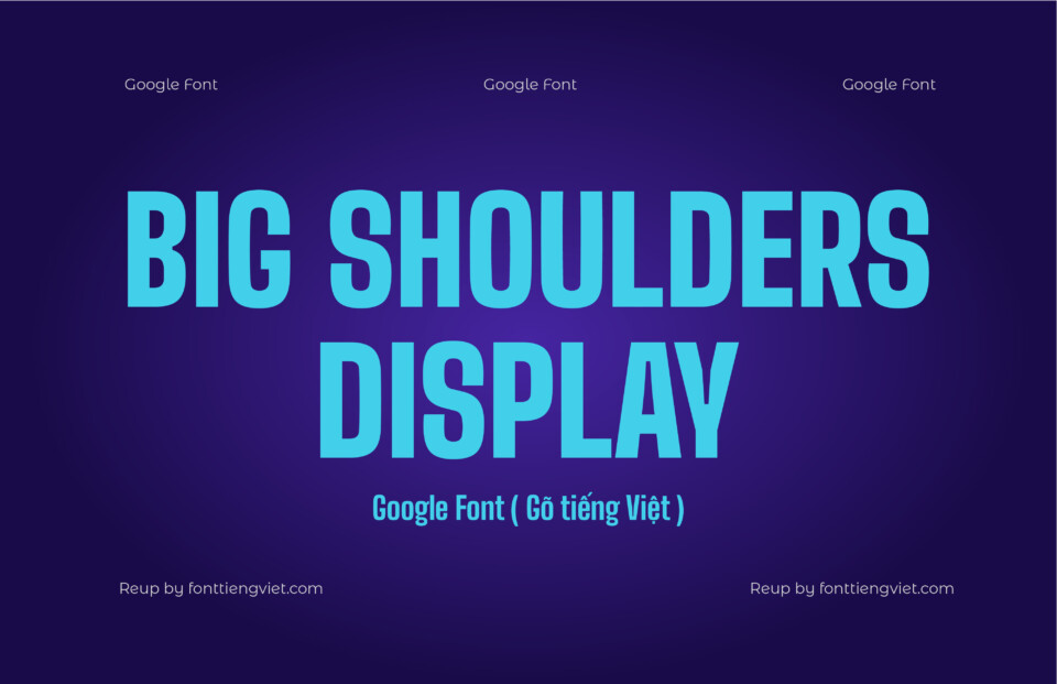 9 Font Việt hóa Big Shoulders Display ( Font tiếng Việt )