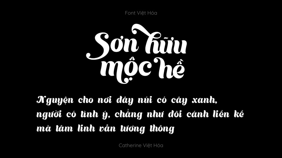 Font Việt Hóa LF Catherine Bold Retro Script