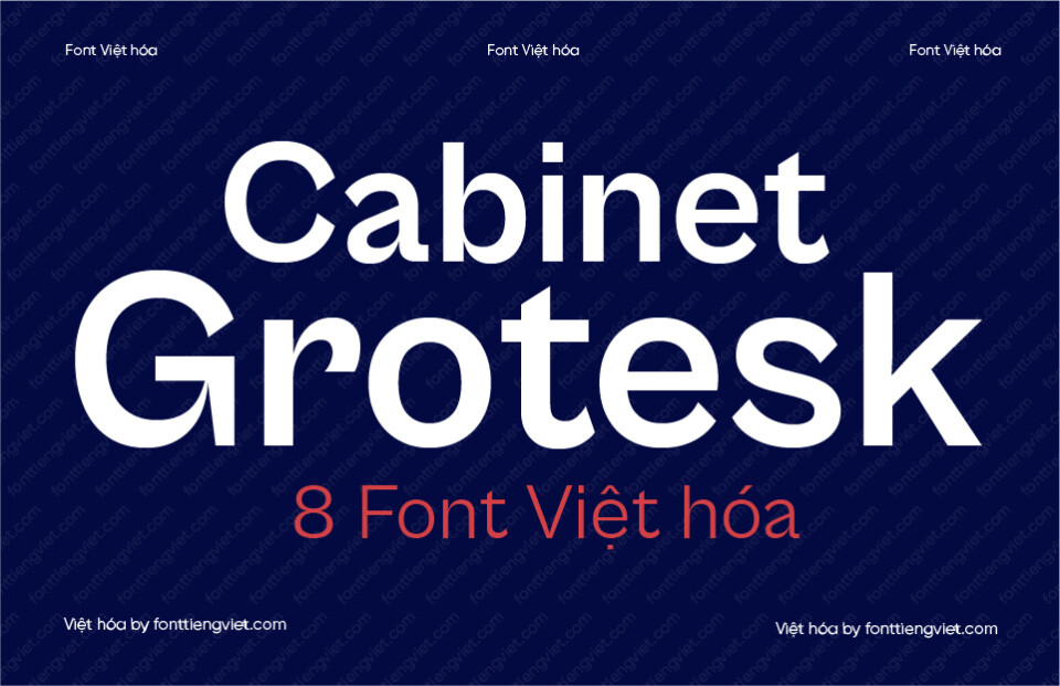 [Shop font] 8 Font Việt hóa 1FTV VIP Cabinet Grotesk