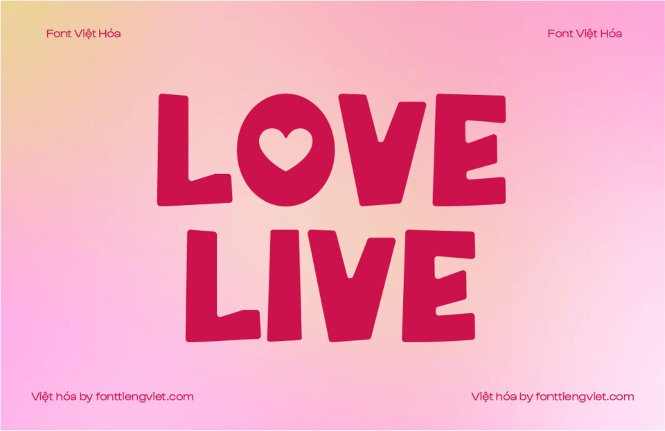 Font Việt hóa 1FTV VIP Love Live – Font valentine