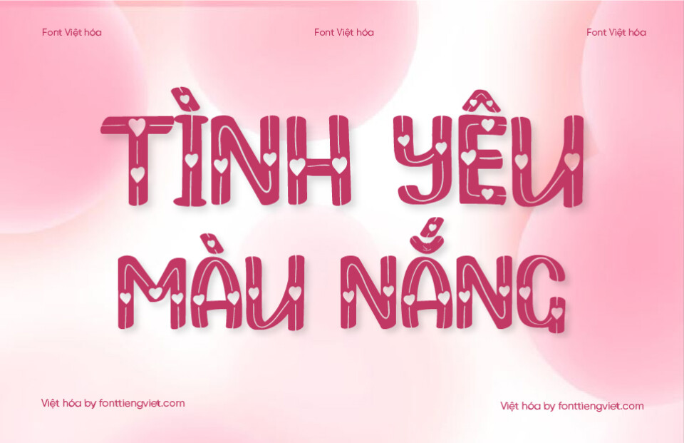 Font Việt hóa 1FTV VIP Lover – Font valentine