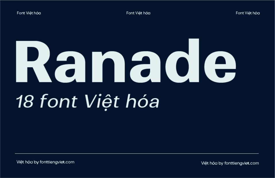 [Shop font] 18 Font Việt hóa 1FTV VIP Ranade