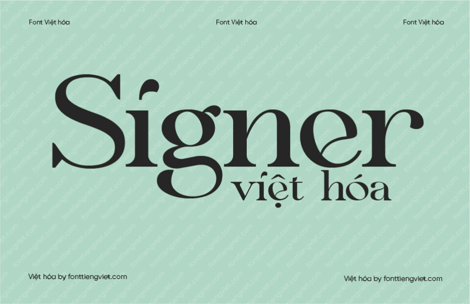 Font Việt hóa 1FTV VIP Signer