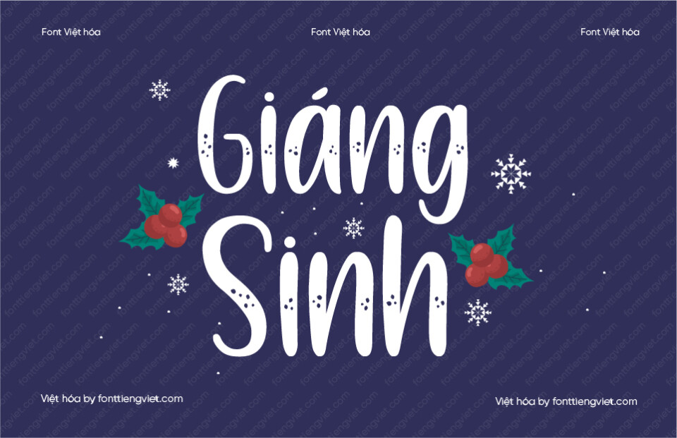 Font Việt hóa 1FTV VIP Snowy Christmas