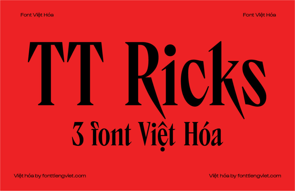 3 Font Việt hóa 1FTV VIP TT Ricks