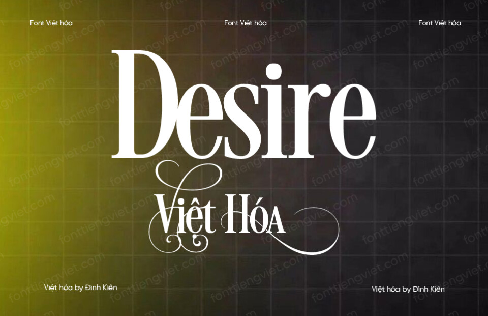 Font Việt hóa UTM Desire