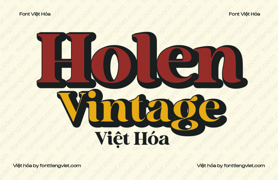 Font việt hóa 1FTV VIP Holen Vintage