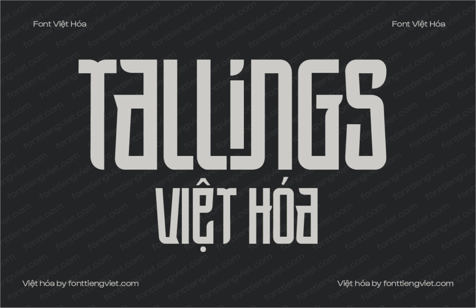 Font Việt hóa 1FTV Tallings