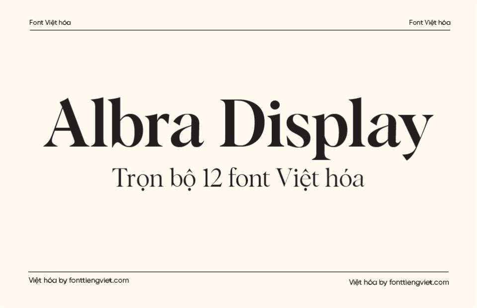 [Shop font] 12 Font Việt hóa 1FTV VIP Albra Display