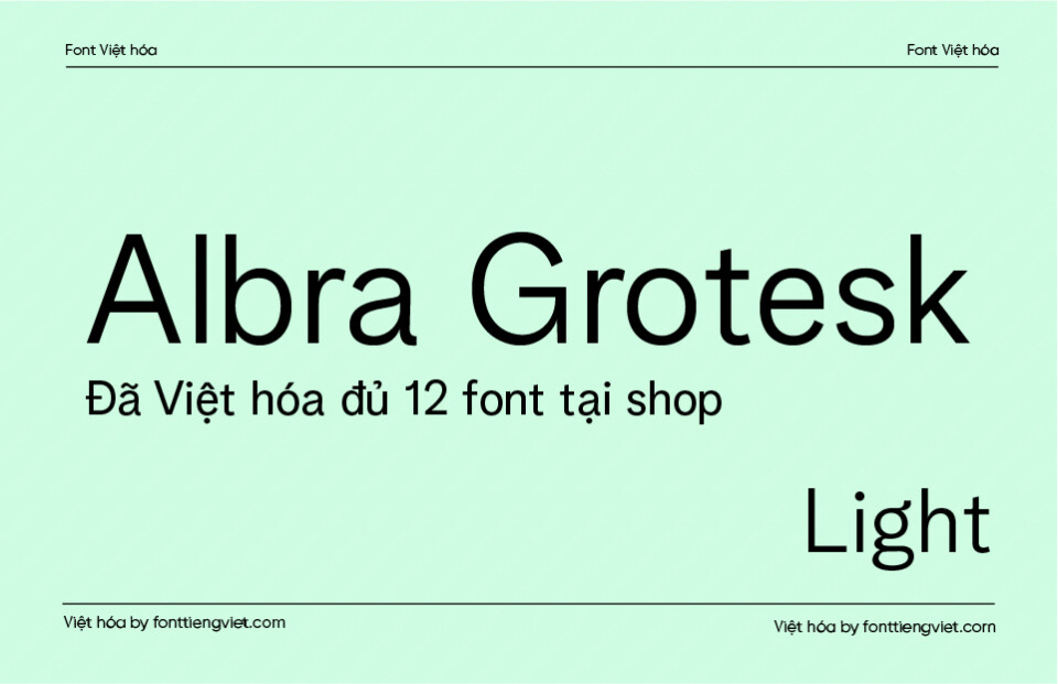 Font Việt hóa 1FTV VIP Albra Grotesk Light